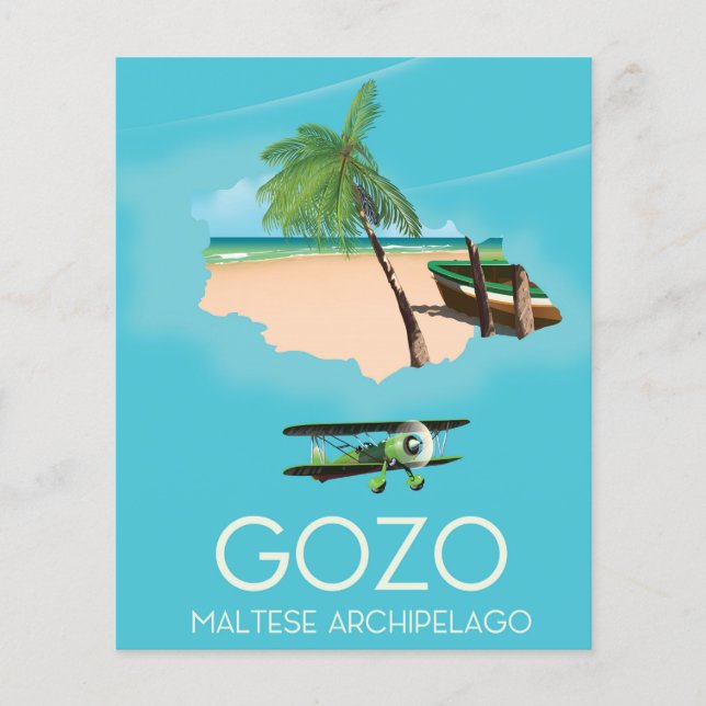 Gozo, archipel maltais Carte poster Voyage . (Devant)