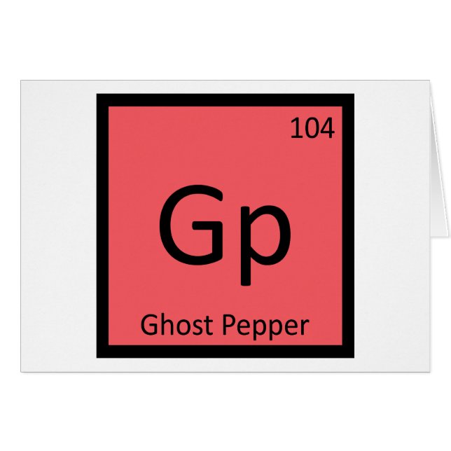 Gp - Chimie du piment fantôme Symbole du tableau p (Devant horizontal)