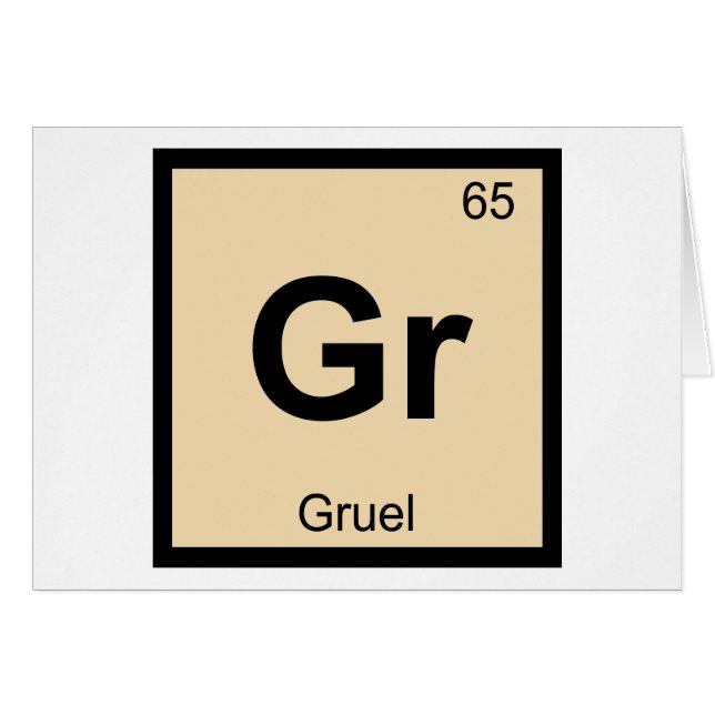 Gr - Symbole du tableau périodique de la chimie du (Devant horizontal)
