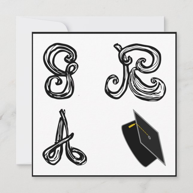 GR Un Casquette Grad Pour D Fabric Font Graduation (Devant)