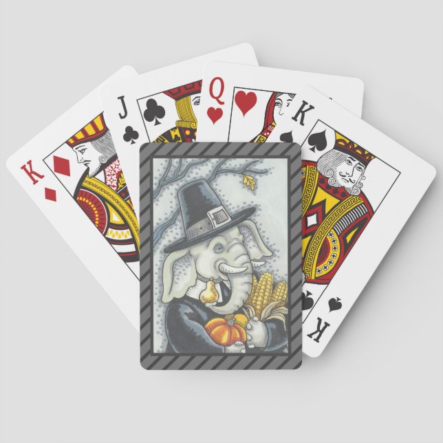 GRÂCE À DES CARTES DE JEU ÉLÉPHANTES DE PÈLERINAGE (dos)