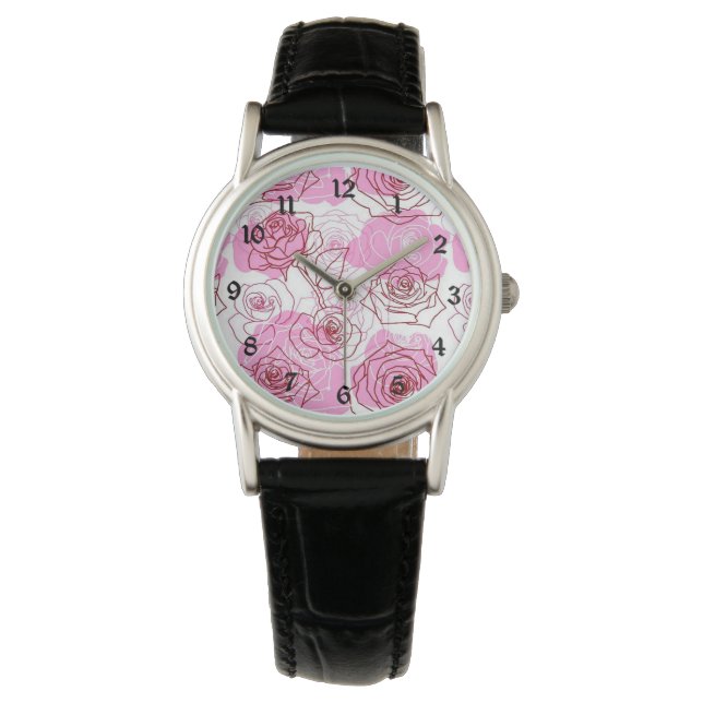 Grace & Appréciation Roses Roses Roses Rose Montre (devant)