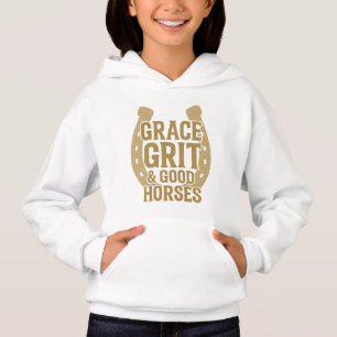 Grace, Grit & Good Horses Sweatshirt pour Filles d