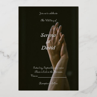 Grace monochrome : Faire-part de mariage noire et 