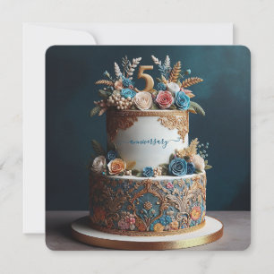 GRACEFUL 5ème MARIAGE CAKE ANNIVERSAIRE