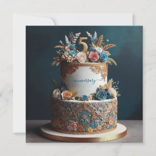 GRACEFUL 5ème MARIAGE CAKE ANNIVERSAIRE