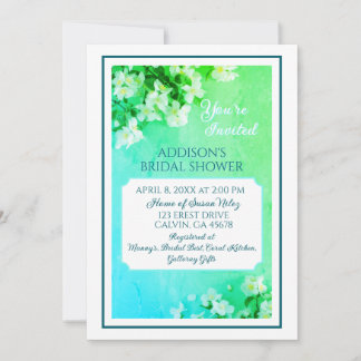 Graceful Beauty! Custom Bridal Shower Invitation