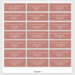 Gracity Minimalist Mariage Étiquette de adresse in