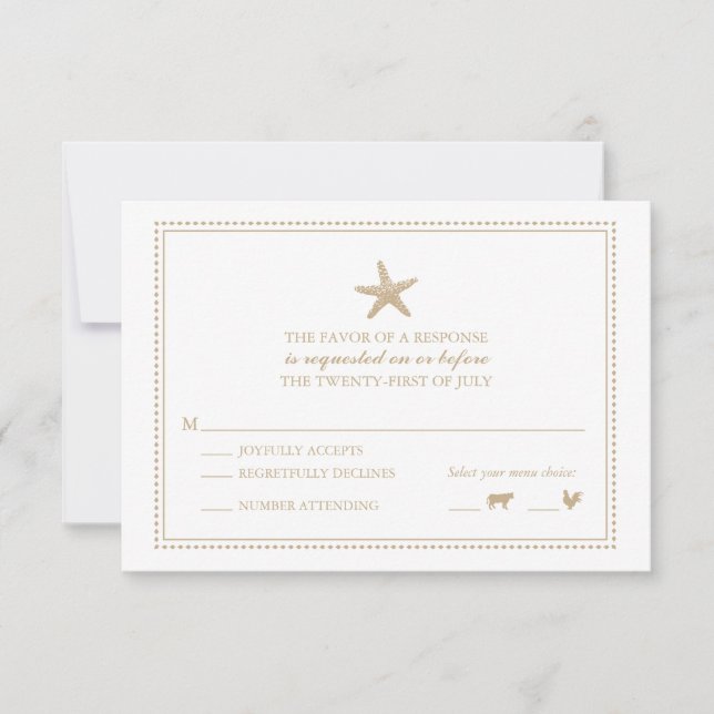 Gracity Starfish | Mariage RSVP (Devant)
