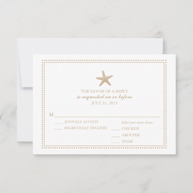 Gracity Starfish | Mariage RSVP (Devant)