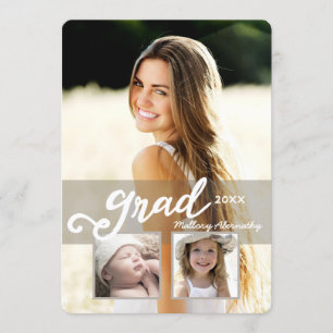 Grad2016 Modern Girl Photo Faire-part de graduatio