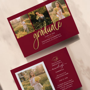 Grad 2024 Photo Collage Graduation Faire-part