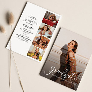 Grad 2025 Photo Collage Graduation Faire-part