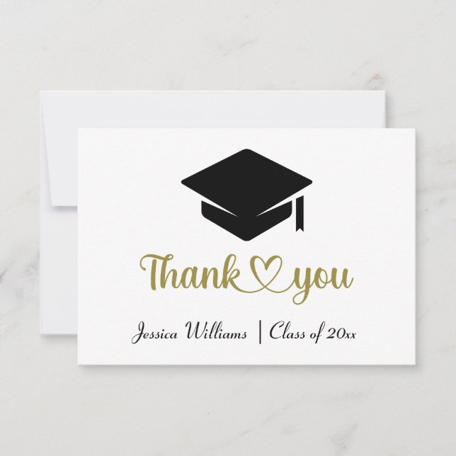 Grad Amour Et Merci Graduation Merci Coeur (Devant)