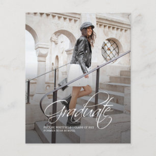Grad Calligraphie Photo Faire-part de graduation