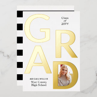 GRAD Class of 2025 photo graduation faire-part