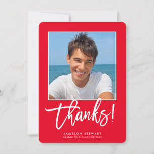 GRAD MERCI minime photo moderne simple rouge