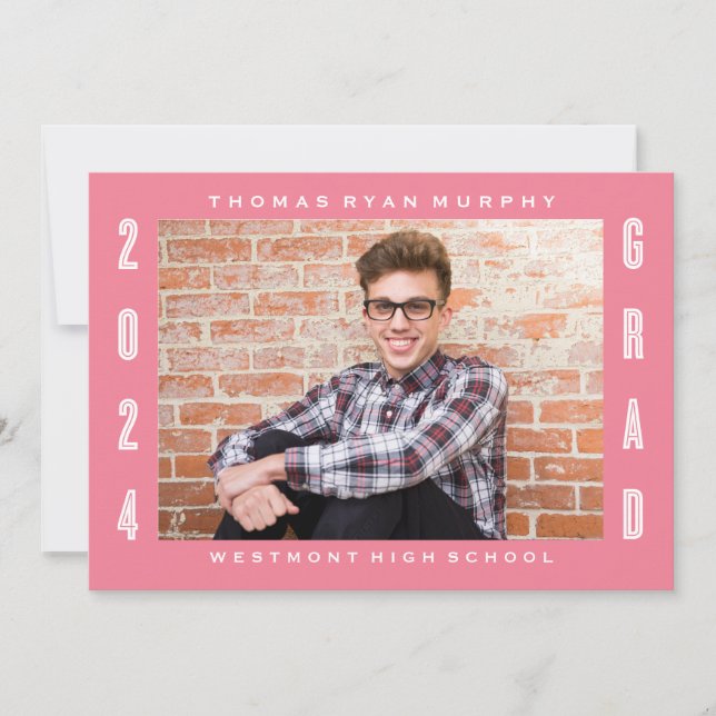 GRAD MODERN 2024 GRAD PHOTO GRAD INVITATION (Devant)