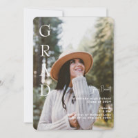 Grad Photo Arrondi Graduation Party Invitation