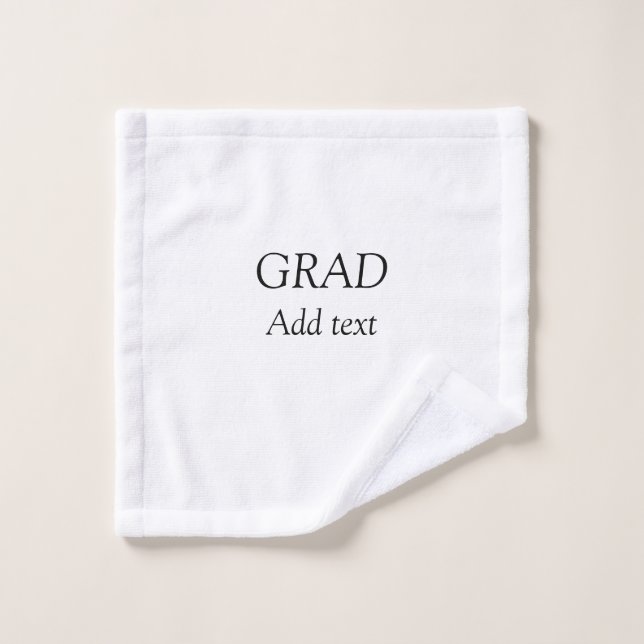 Grad simple graduation minimale élégante typo mode (Gant de toilette)