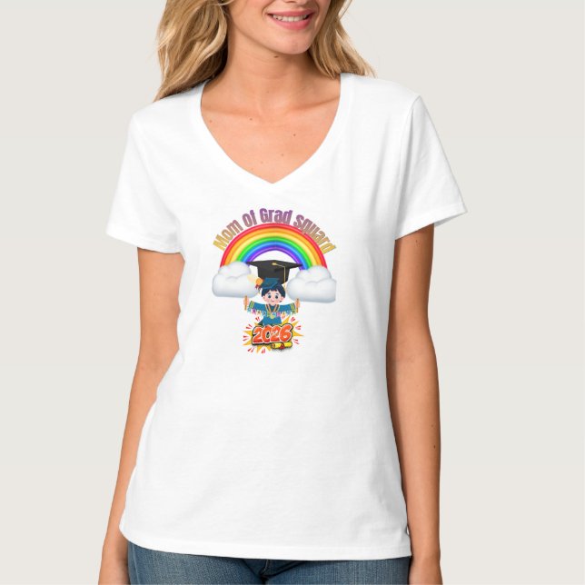 Grad Squad 2026 Rainbow Family Matching T-Shirt (Devant)