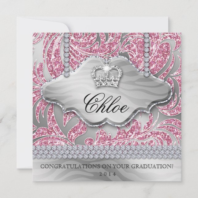 Grad Sweet 16 Parti rose Parties scintillant Feuil (Devant)