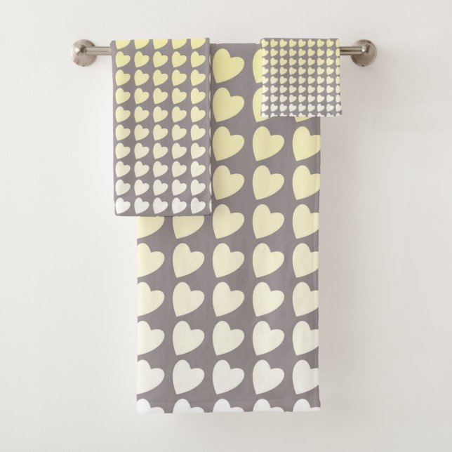 Gradient Motif du coeur gris jaune tendance (En situation)