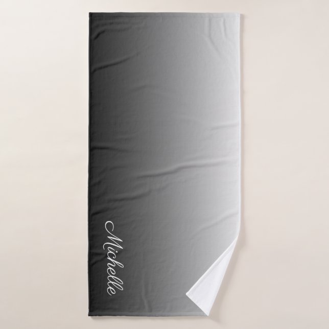 gradient personnel ombre blâmes of grey (Serviette de bain)