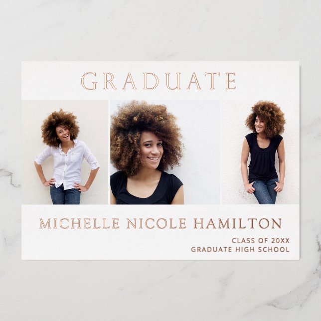 Graduate 3 - Faire-part photo (Recto)