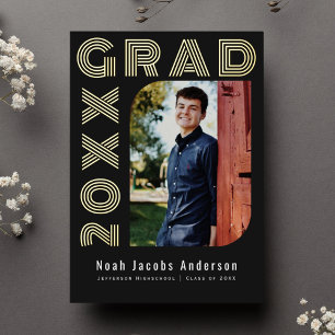 Graduate noire - Faire-part photo