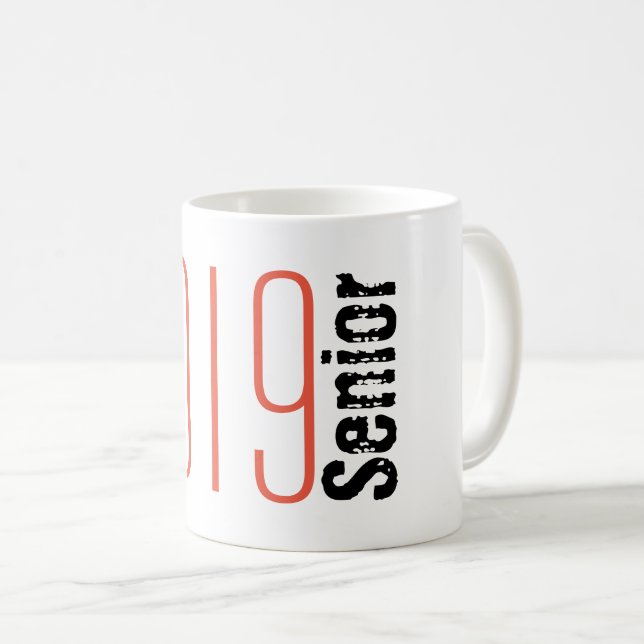 Graduating Senior Coffee Mug - Classe de 2019 (Devant droit)