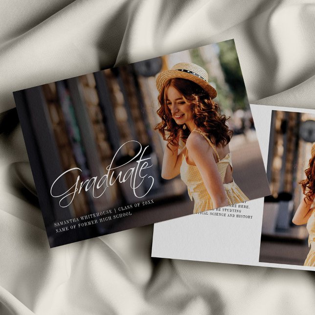 Graduation 2024 Photos Script Grad Faire-part (Créateur téléchargé)