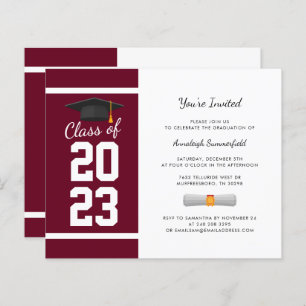 Graduation 2025 Bourgogne Grad Party Invitation