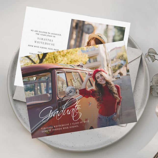 Graduation 2025 Faire-part photo (Graduation 2025 Grad Photos Announcement)