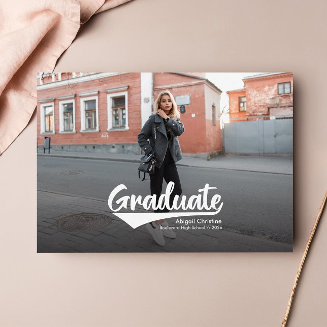 Graduation 2025 Faire-part photo moderne (Graduation 2024 Photo Announcement Magnet)