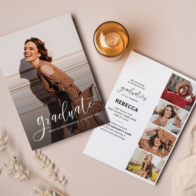 Graduation 2025 Grad Photos Faire-part (Créateur téléchargé)