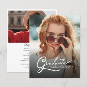 Graduation 2025 Grad Photos Invitation de la fête