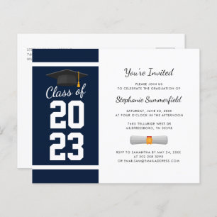 Graduation 2025 Marine Blue Party Invitation