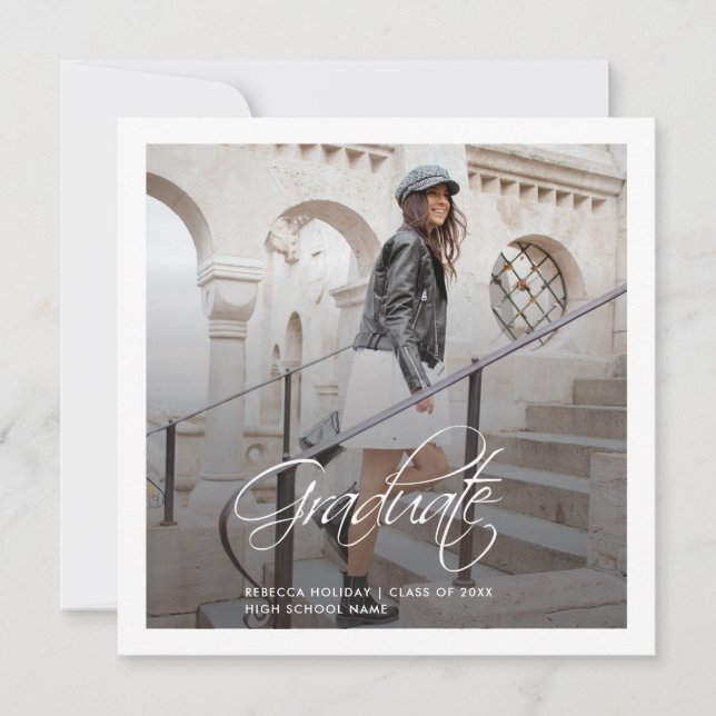 Graduation 2025 Modern Photo Grad Faire-part (Devant)