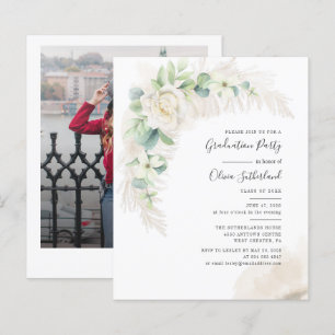 Graduation 2025 Pampas Grass Photo Invitation
