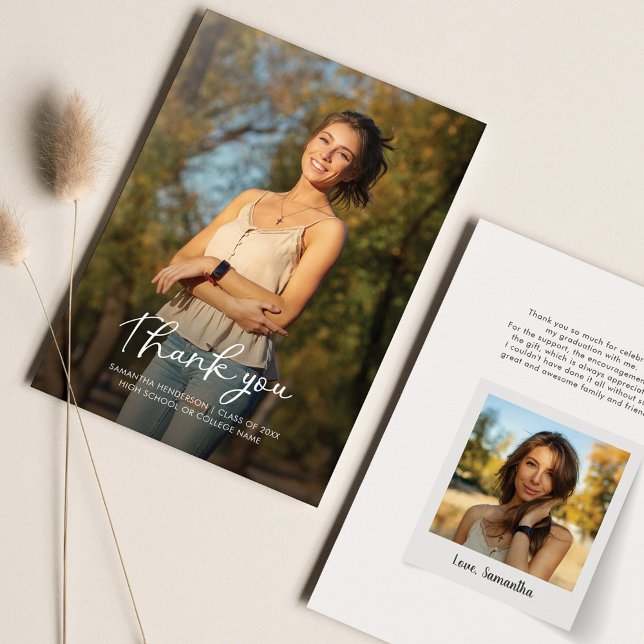 Graduation 2025 Photo Carte de remerciements de tr (Créateur téléchargé)