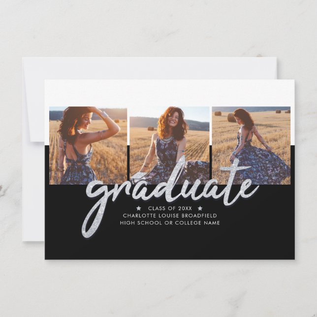 Graduation 2025 Photo Collage Faire-part (Devant)