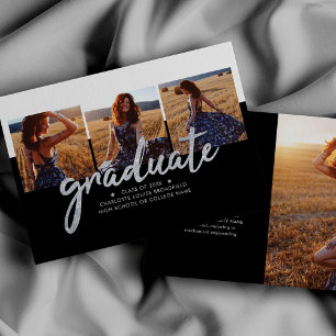 Graduation 2025 Photo Collage Faire-part