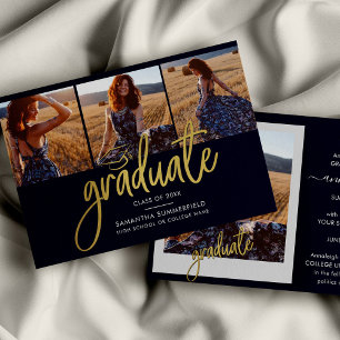 Graduation 2025 Photo Collage Grad Faire-part