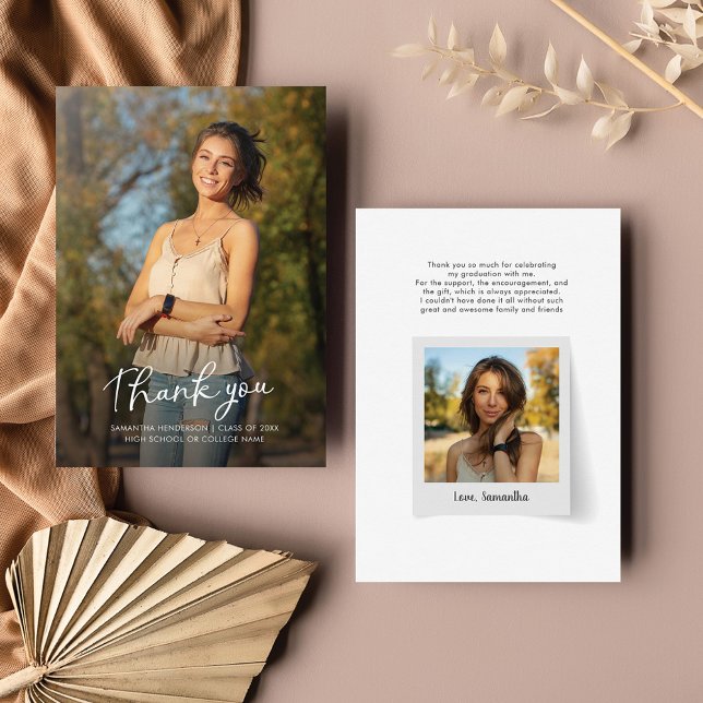 Graduation 2025 Photo Grad Carte de remerciements (Créateur téléchargé)