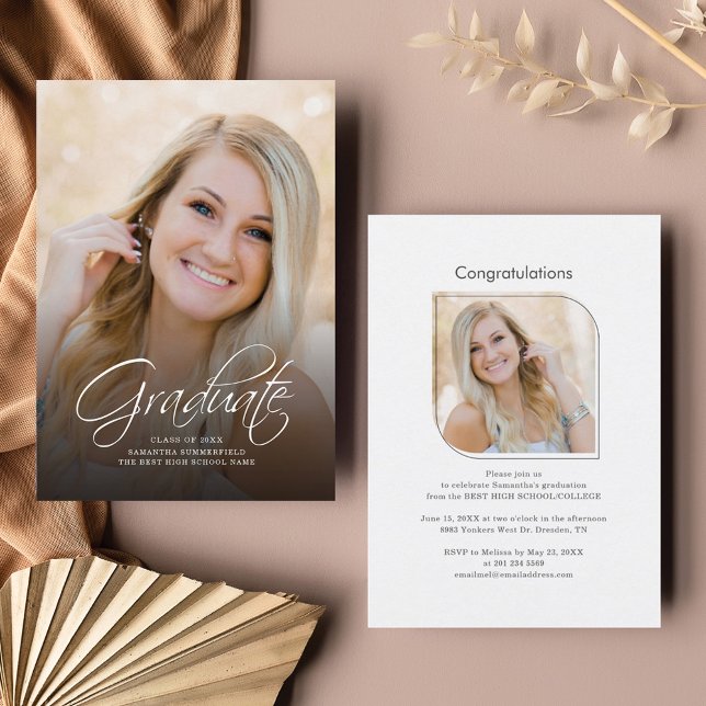 Graduation 2025 Photo Grad Party Invitation (Créateur téléchargé)