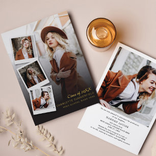 Graduation 2025 Photos Gold Foil Faire-part