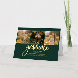 Graduation 2025 Photos Grad Gold Foil Faire-part
