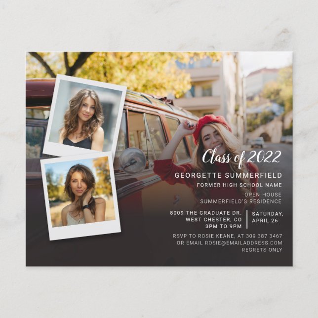 Graduation 2025 Photos Invitation de la fête (Devant)