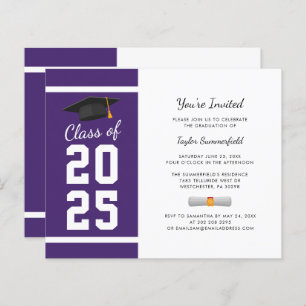 Graduation 2025 Purple Grad Party Invitation